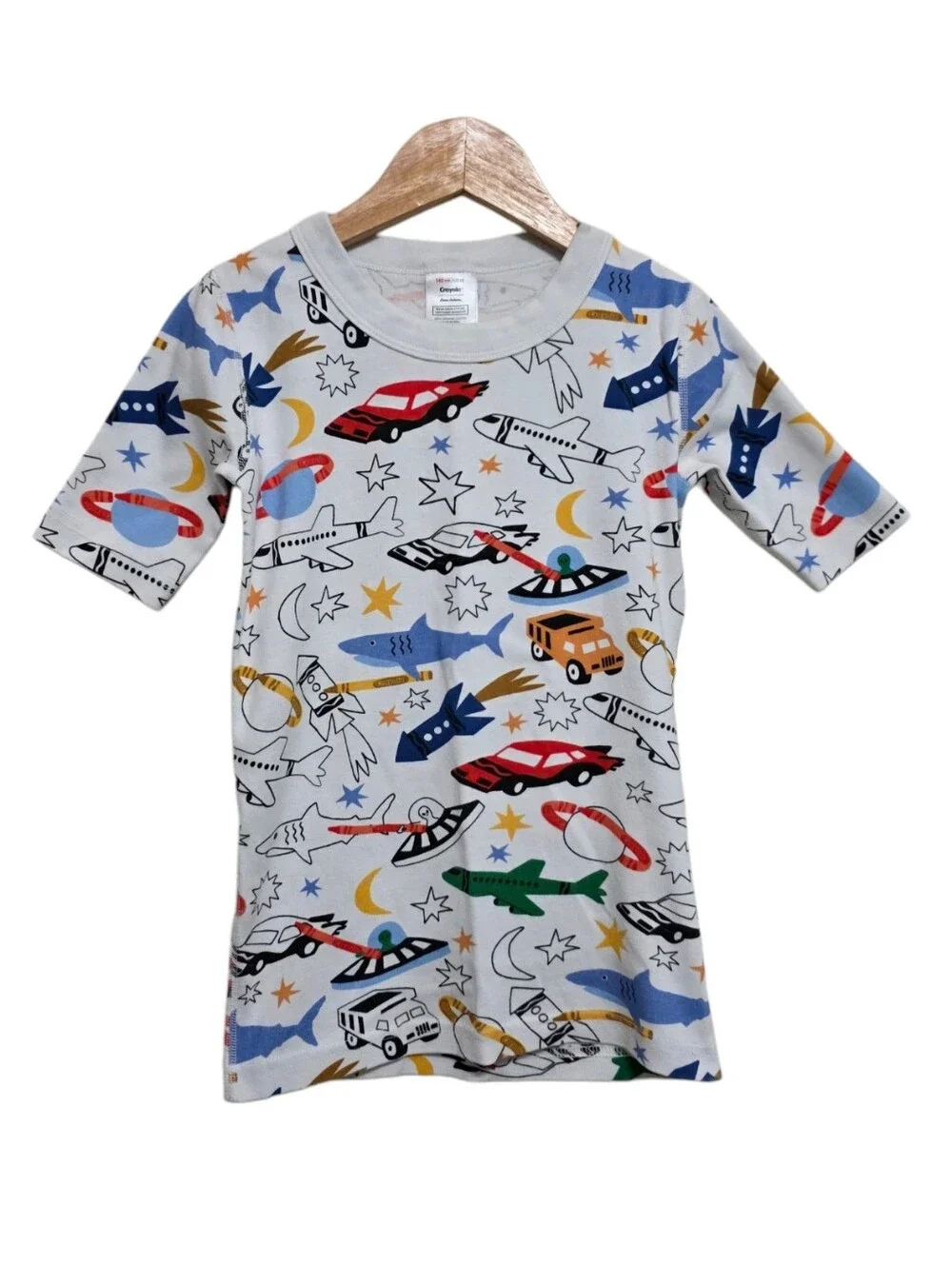 Hanna Andersson x Crayola Short John Pajama Set in Color Your Dreams Size 10